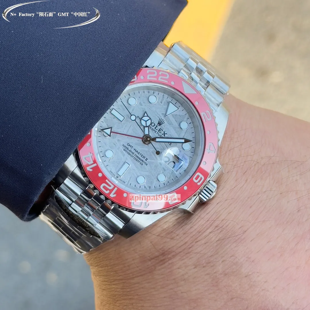 2025春新商品隕石表面 GMT チャイニーズレッドコピー時計 586947[3]