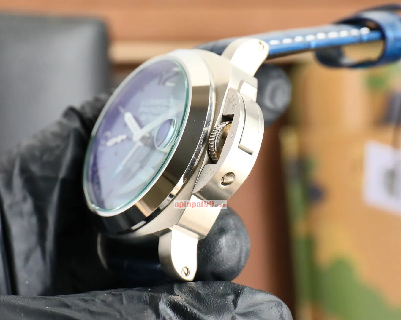 ブルーパネライレプリカ時計 ストラップ2種類 フルオートマチックPM6186233[4]