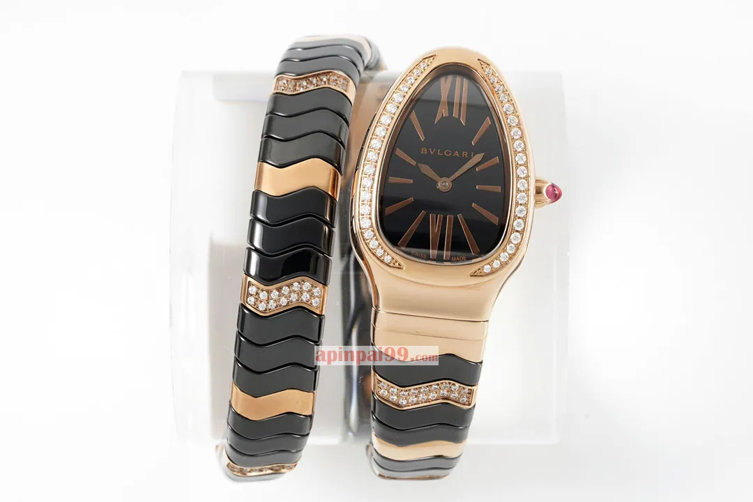 ブルガリ新作コピーセルペンティ スピガ シリーズ18Kローズゴールド女性の時計 171196