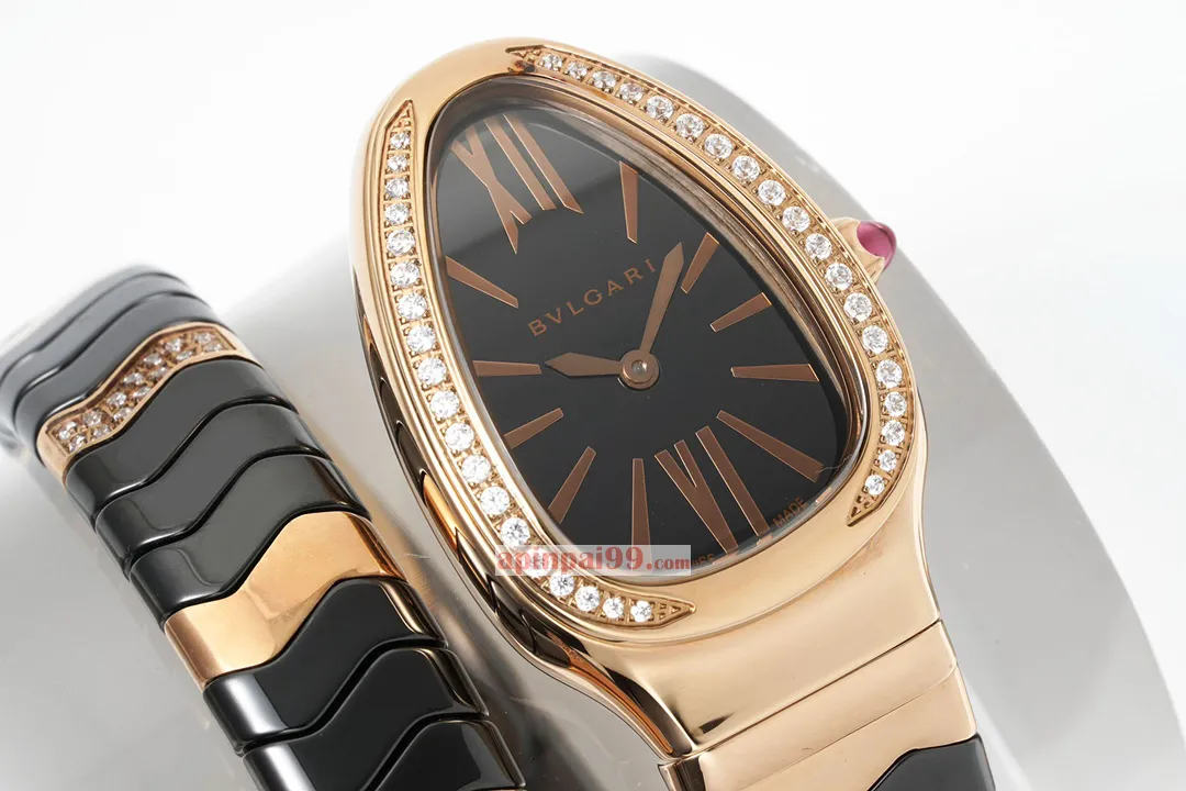 ブルガリ新作コピーセルペンティ スピガ シリーズ18Kローズゴールド女性の時計 171196[3]