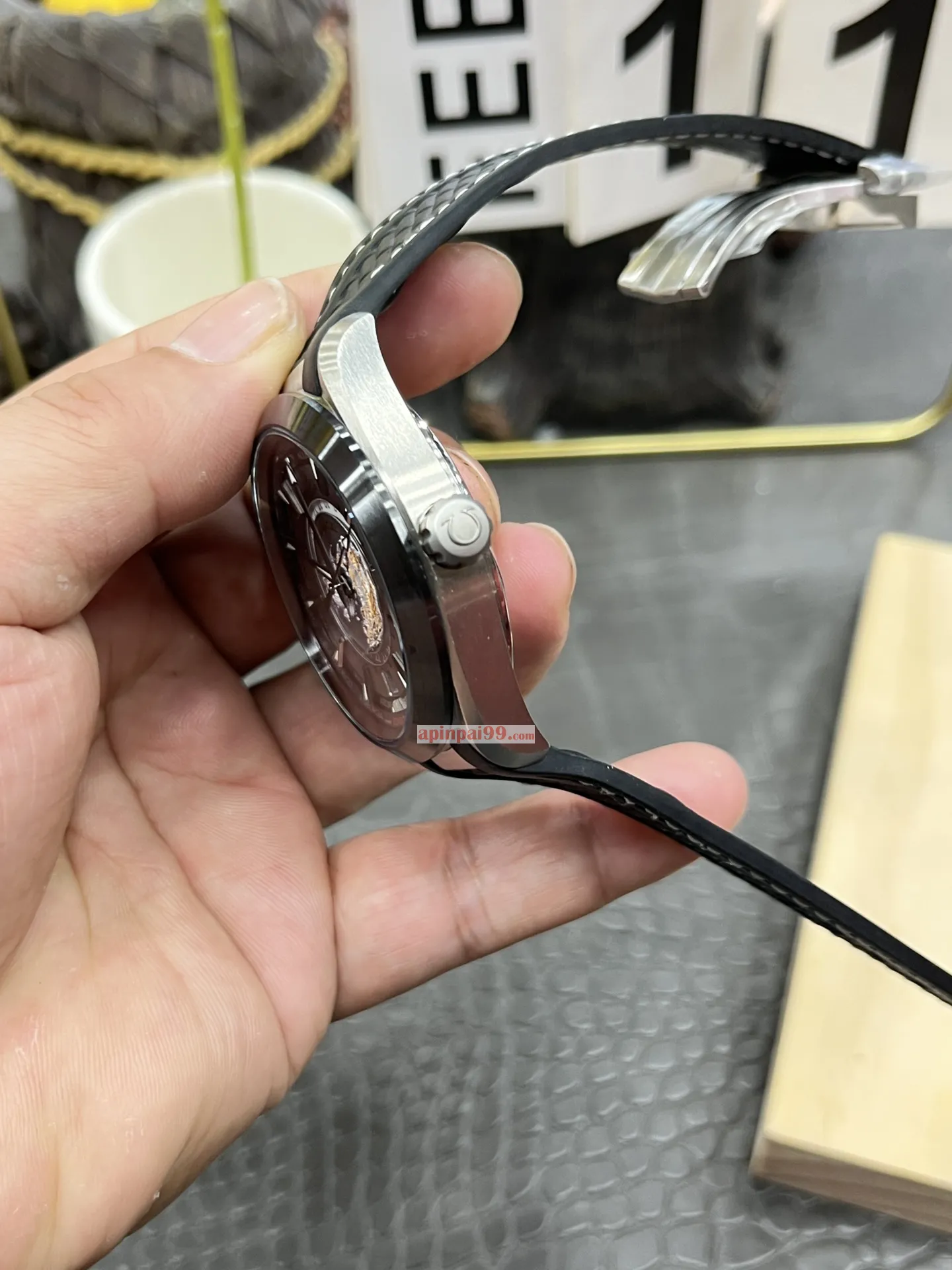 日本の男性オメガ時計コピーテープセラミックリング 171536[2]