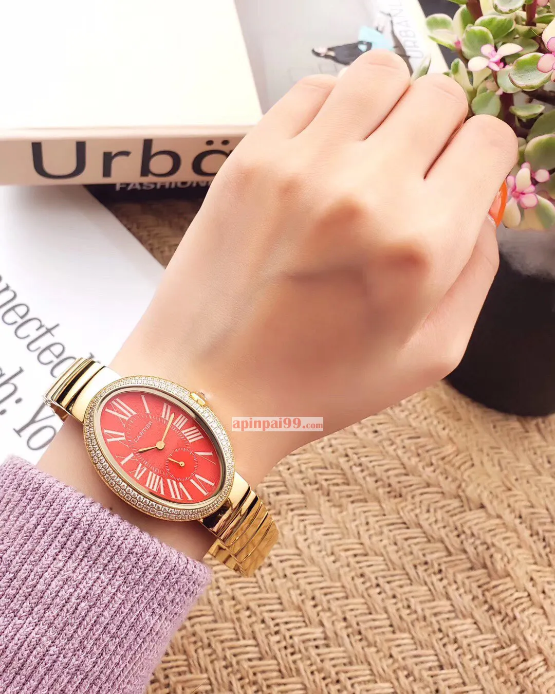 2025最新のカルティエバスタブ2ピン半楕円形ガチョウ卵形時計送料無料 171859[5]