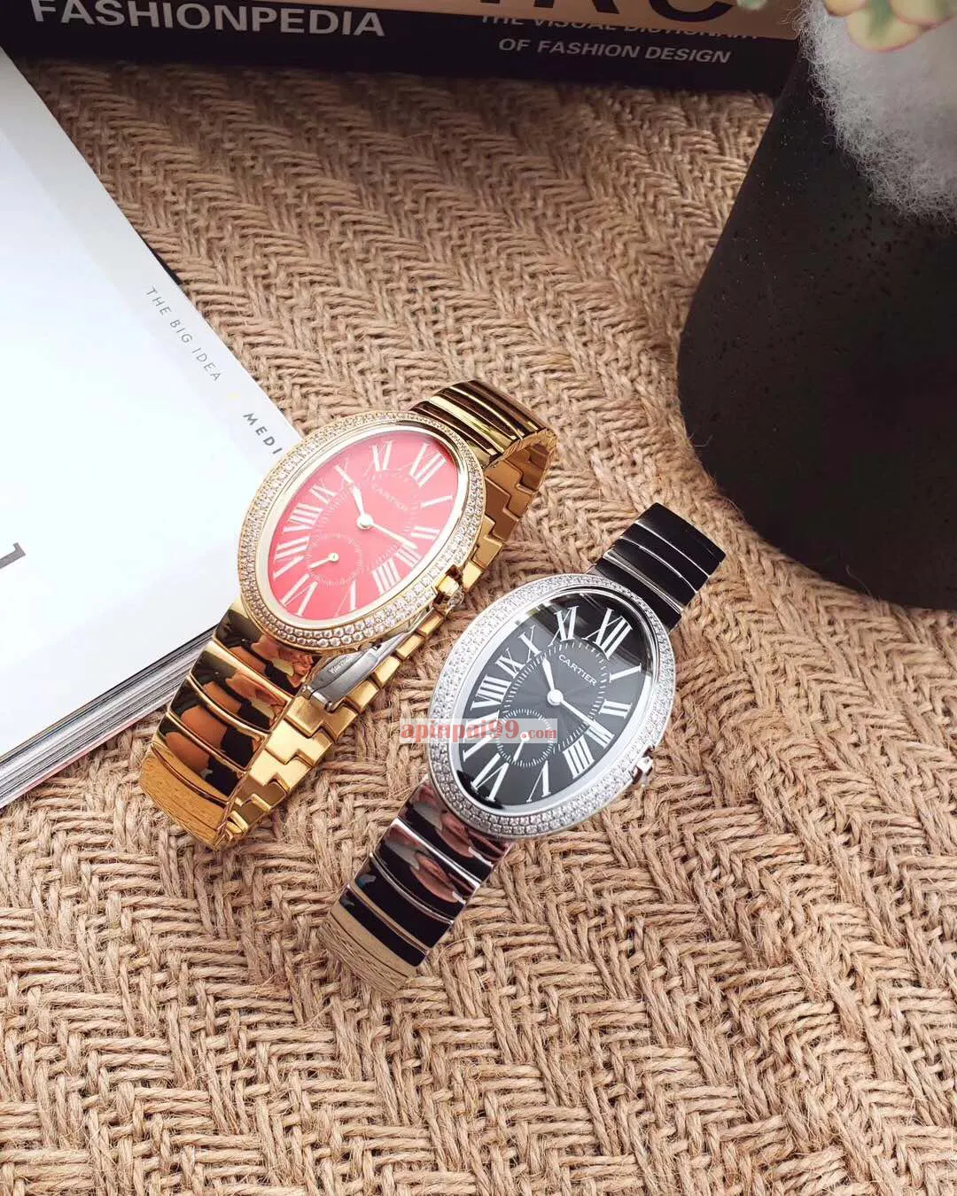 2025最新のカルティエバスタブ2ピン半楕円形ガチョウ卵形時計送料無料 171859[6]