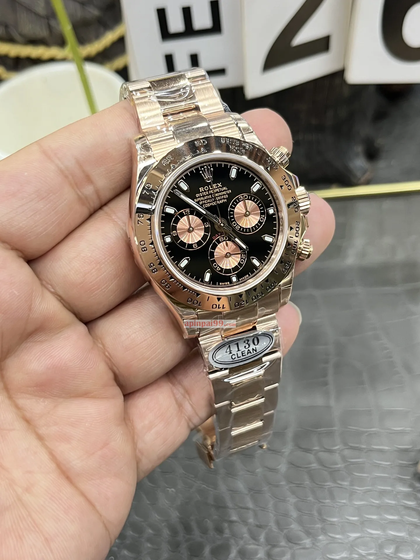 2025最新款ロレックス デイトナシリーズフルローズゴールド時計自動巻き 171570[1]