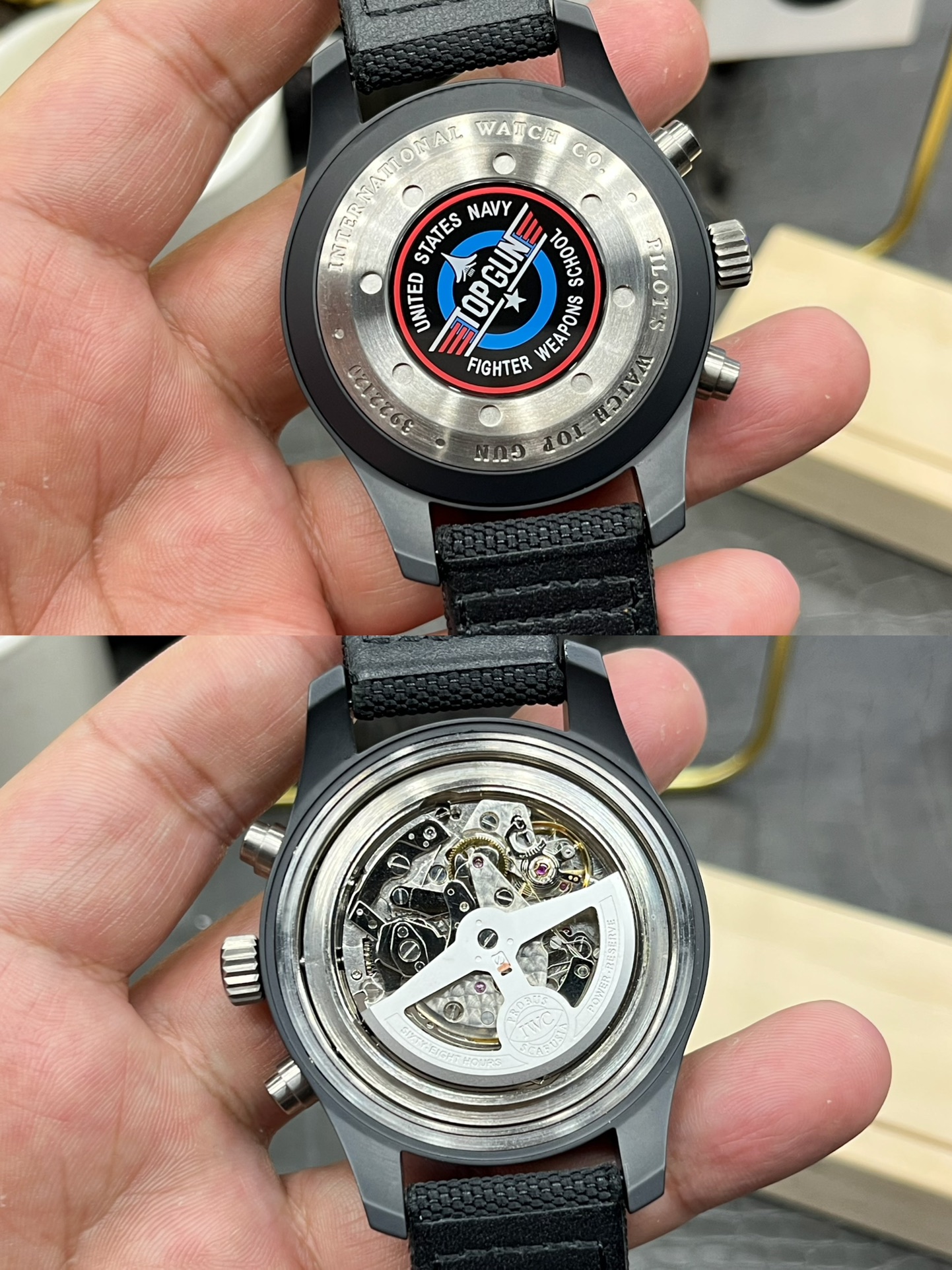 IWC パイロットコピー老舗時計店フルセラミック オートマチック クロノグラフ メカニカル 171528[4]