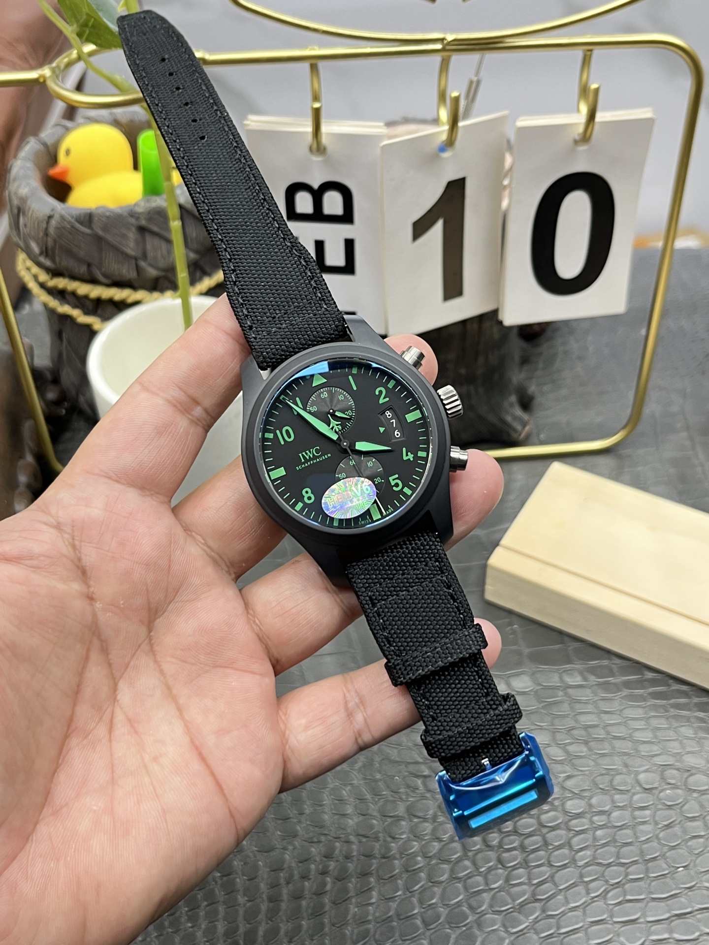 IWC パイロットコピー老舗時計店フルセラミック オートマチック クロノグラフ メカニカル 171528[6]