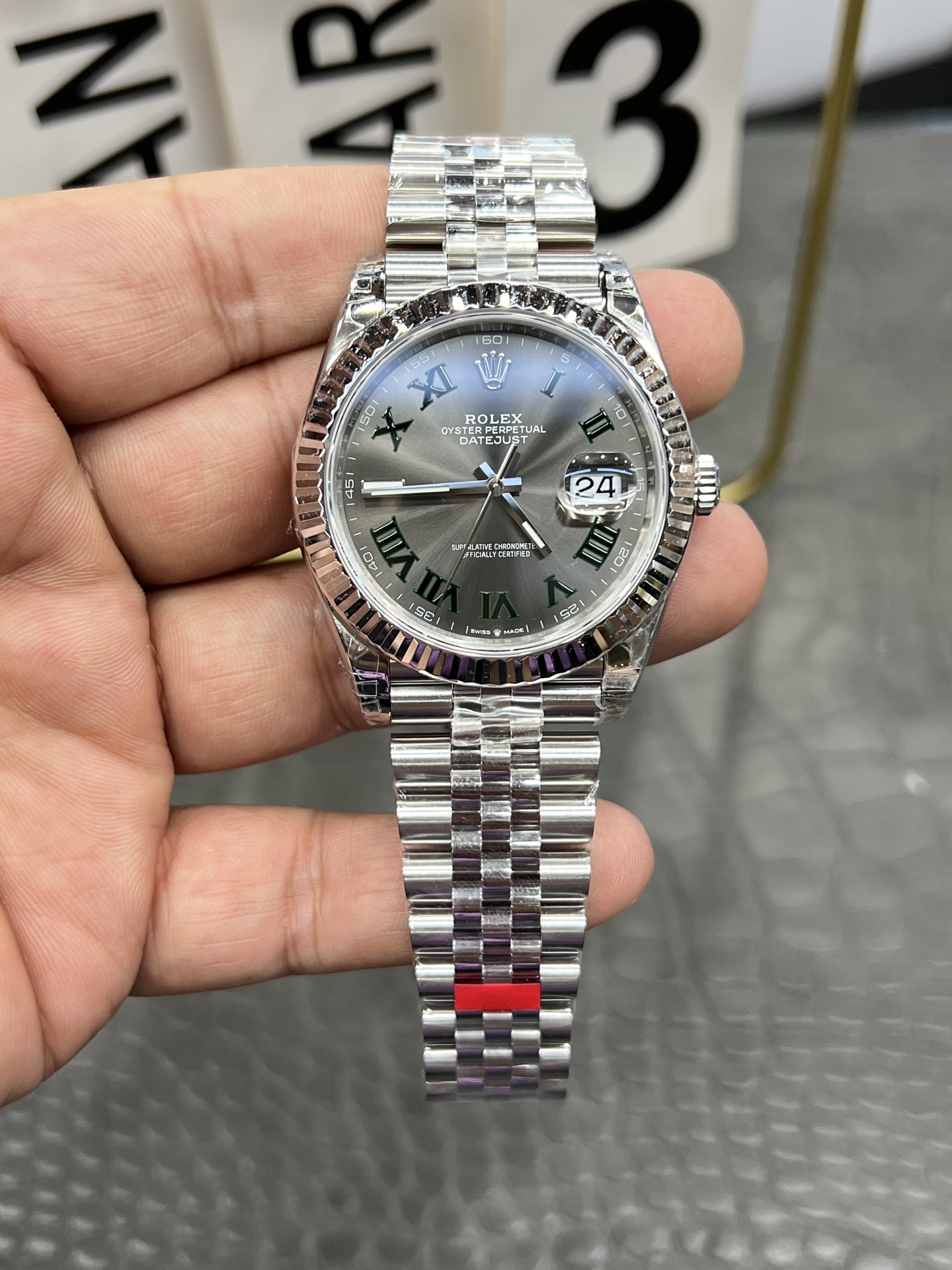 ロレックスデイトジャストグリーンバゲットフルオートマチック新款コピーの時計専門家 175246