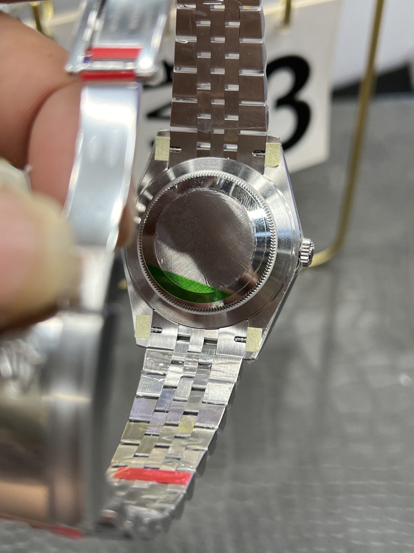 ロレックスデイトジャストグリーンバゲットフルオートマチック新款コピーの時計専門家 175246[2]