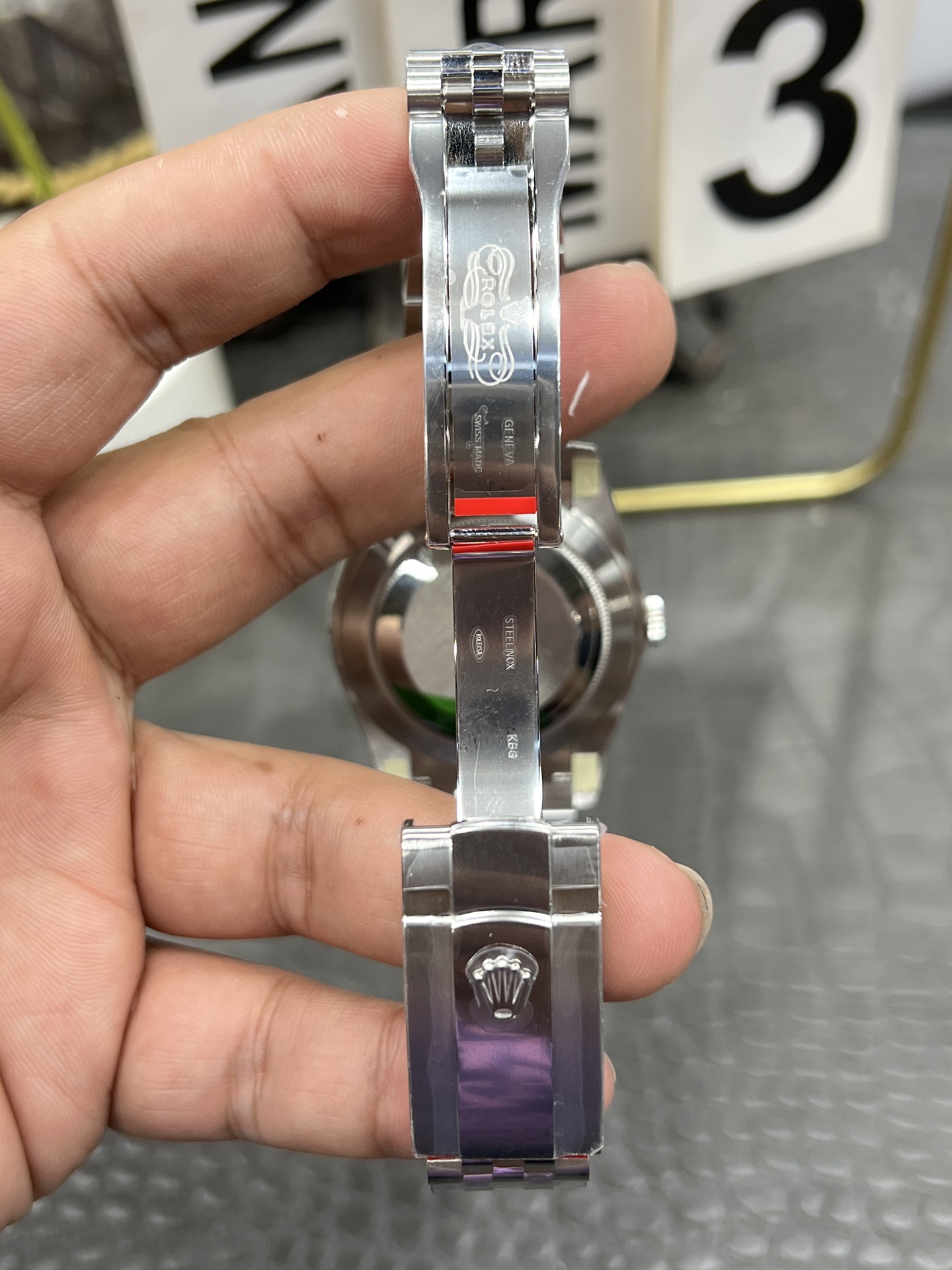 ロレックスデイトジャストグリーンバゲットフルオートマチック新款コピーの時計専門家 175246[7]