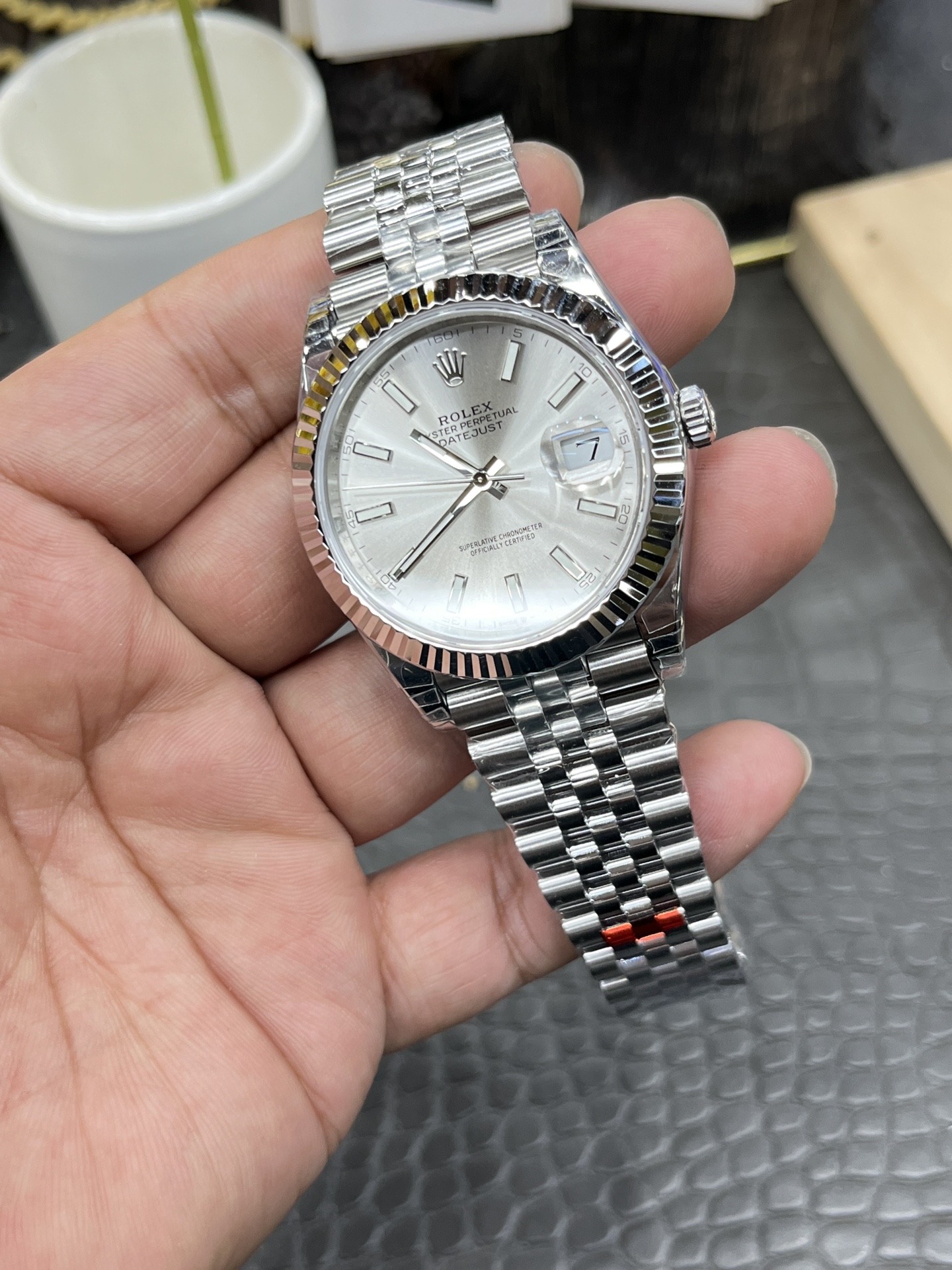 2025豪華なロレックスデイトジャストコピー男性時計シルバーオートマチック 175244[6]