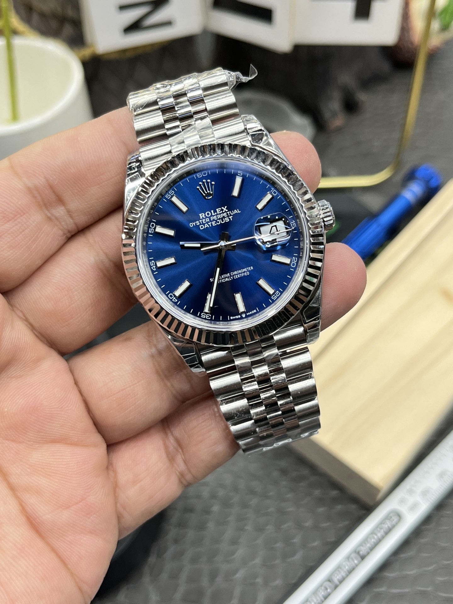 成功者のブランドスーパーコピーロレックス ブルーデイトジャストシリーズ通販時計 175242[2]