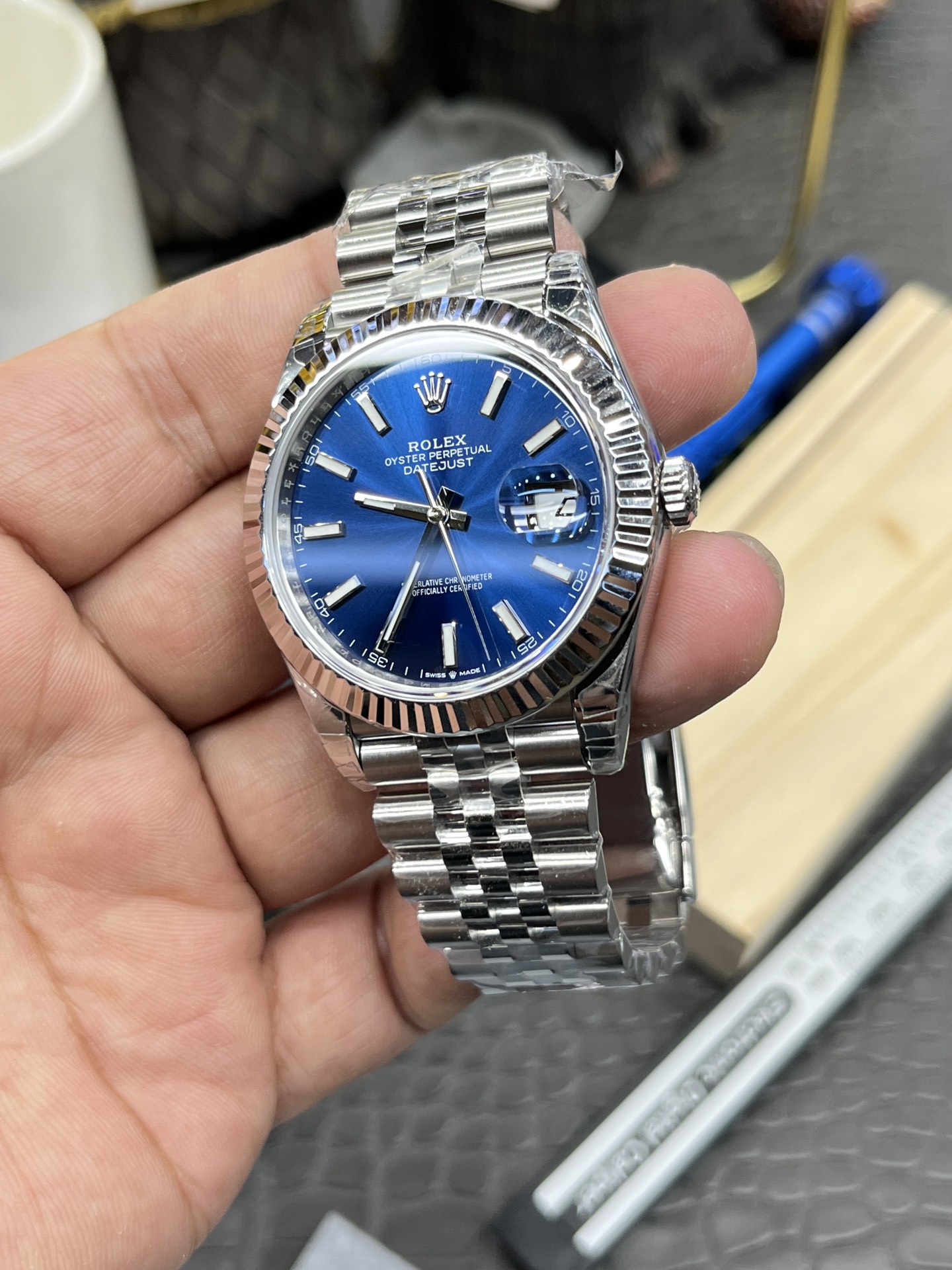 成功者のブランドスーパーコピーロレックス ブルーデイトジャストシリーズ通販時計 175242[4]