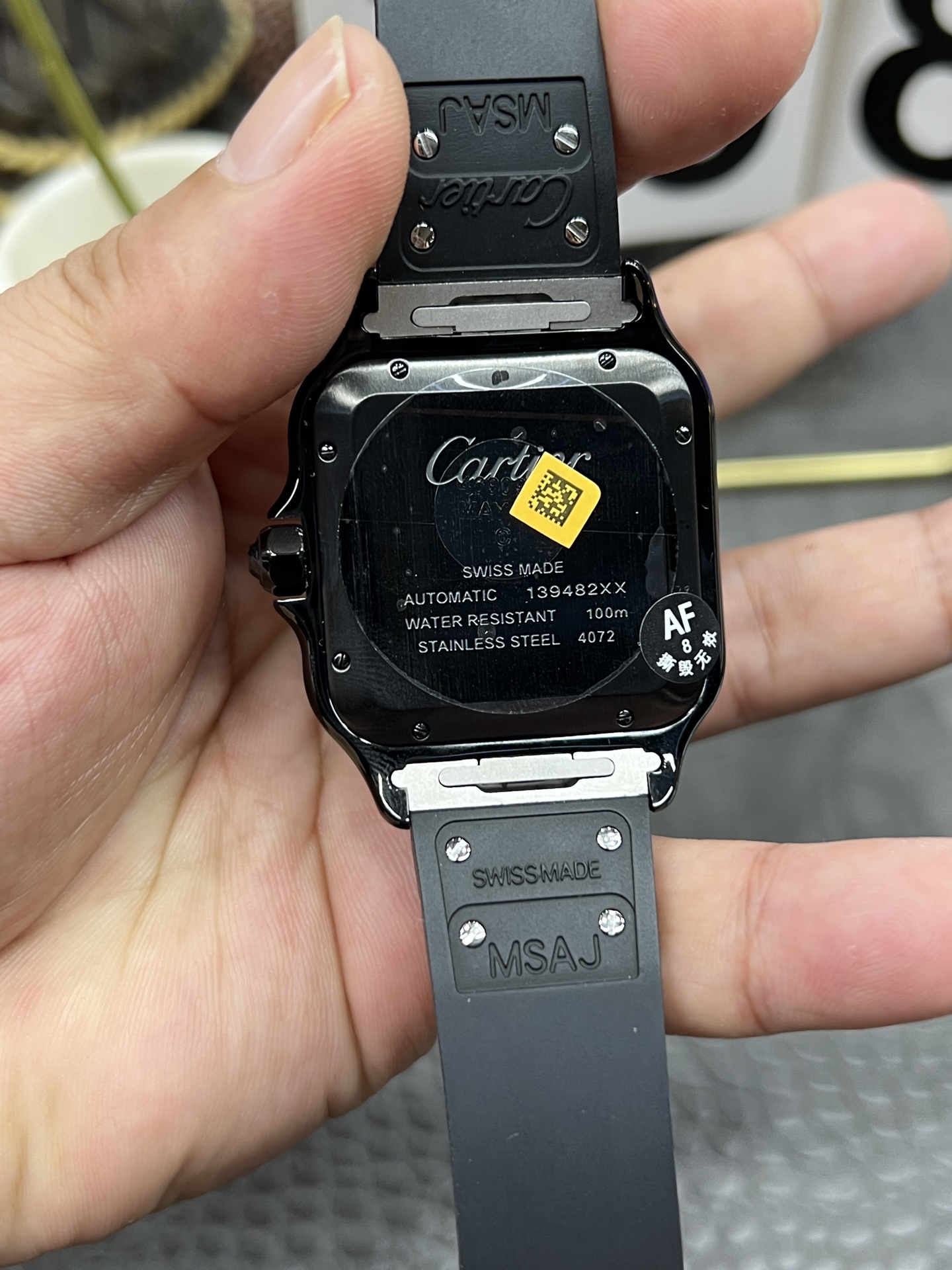 カルティエ有名な時計サントスシリーズ ブラックウォリアー自動巻き機械式ムーブメント 175255[7]