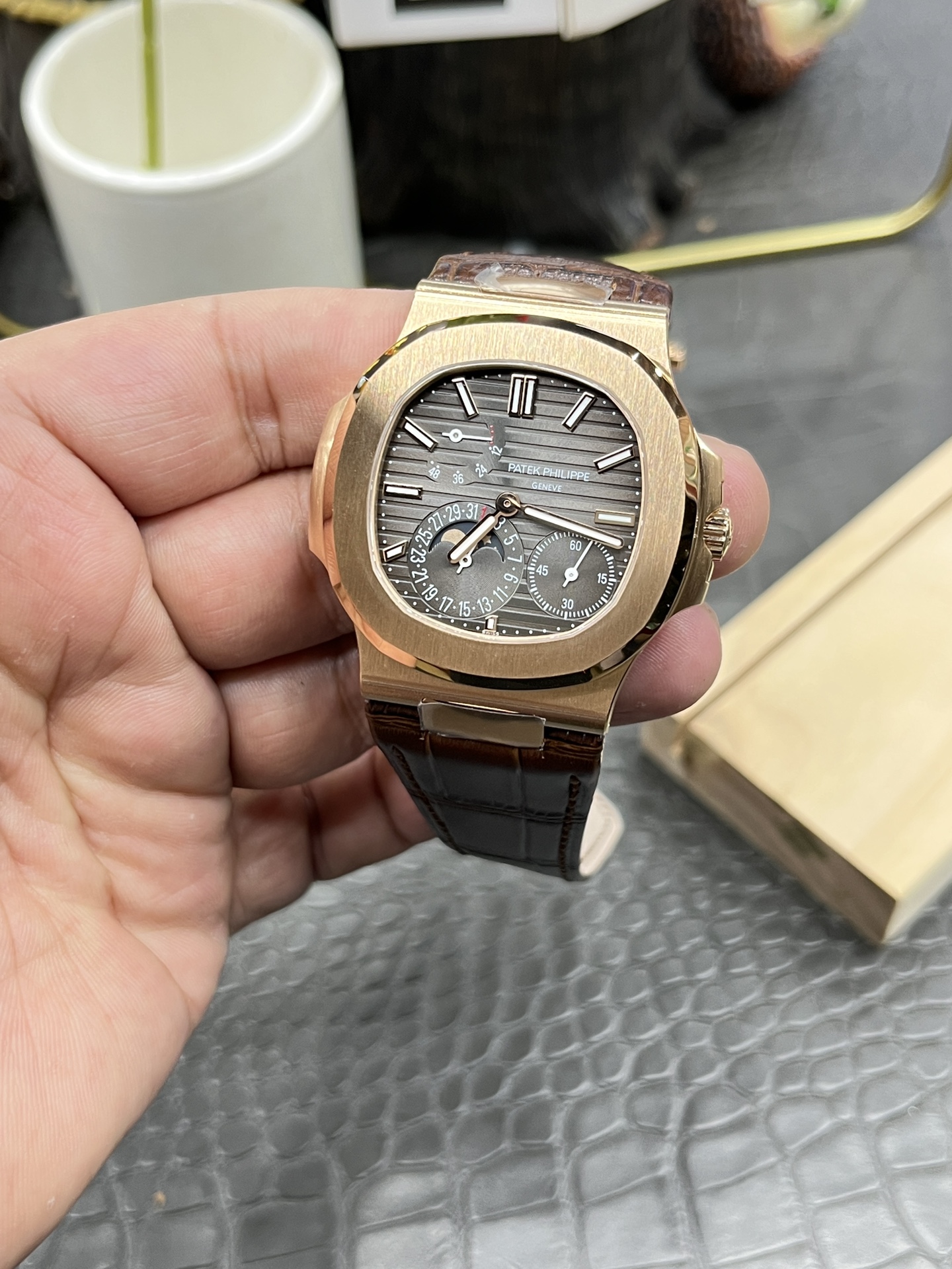 パテックフィリップ世界では激安 5712 ローズゴールドテープ 機械式男性時計 171506[1]