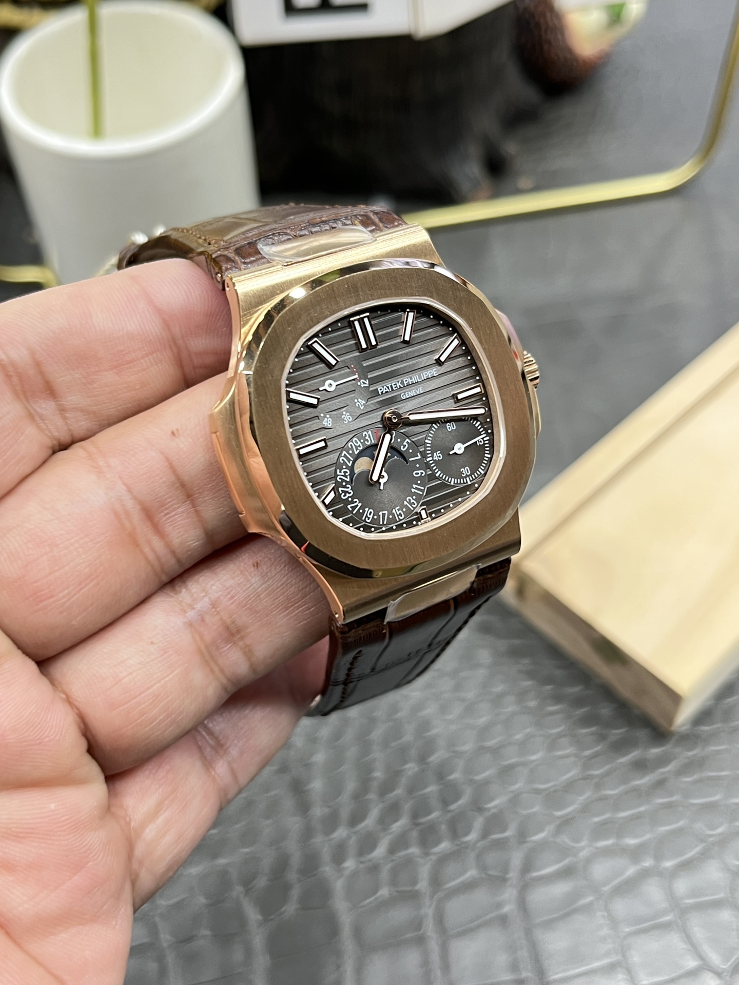 パテックフィリップ世界では激安 5712 ローズゴールドテープ 機械式男性時計 171506[2]