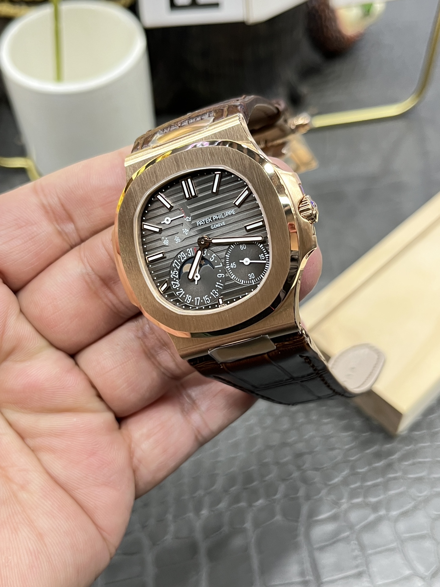 パテックフィリップ世界では激安 5712 ローズゴールドテープ 機械式男性時計 171506[4]