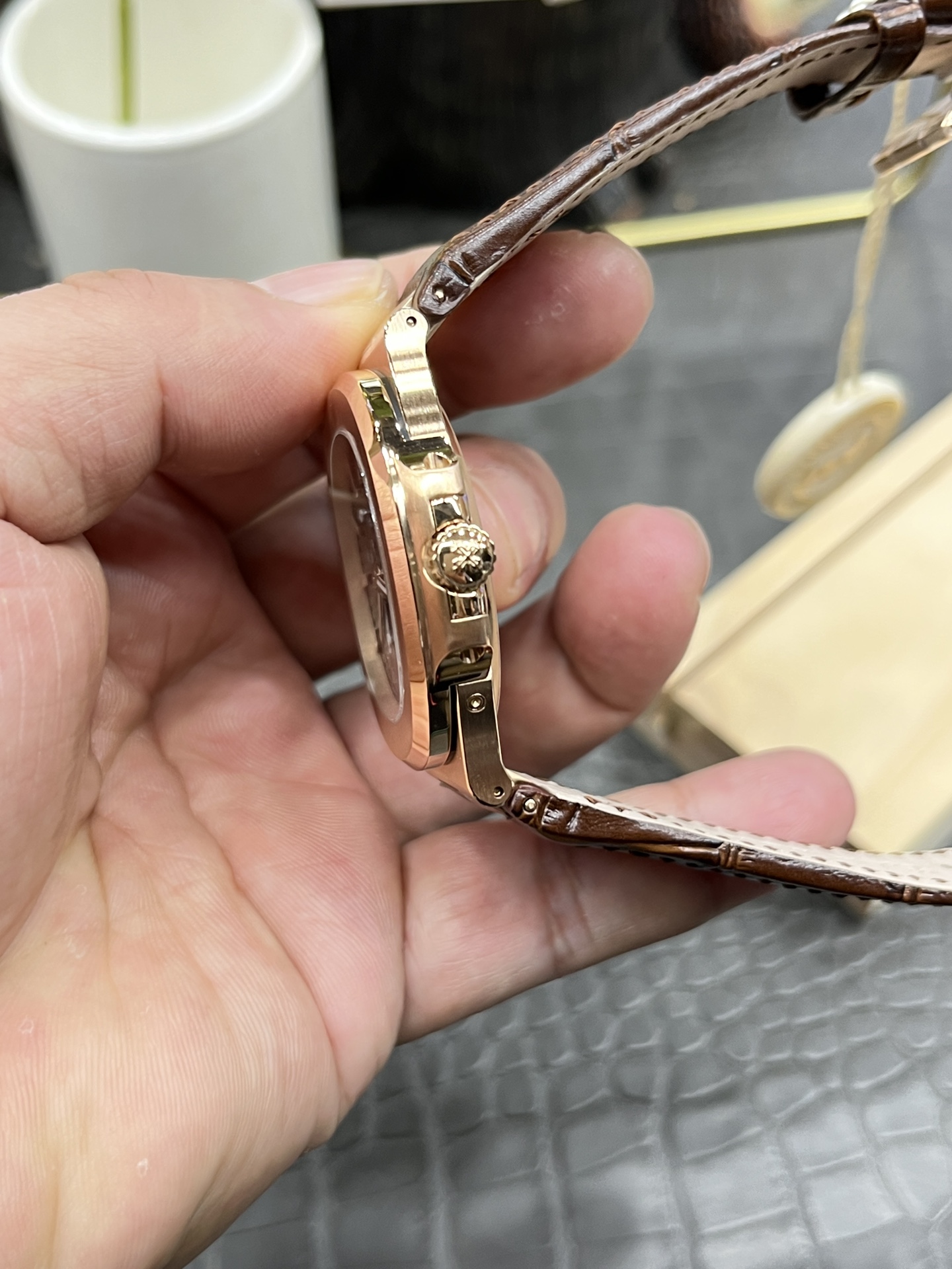 パテックフィリップ世界では激安 5712 ローズゴールドテープ 機械式男性時計 171506[5]