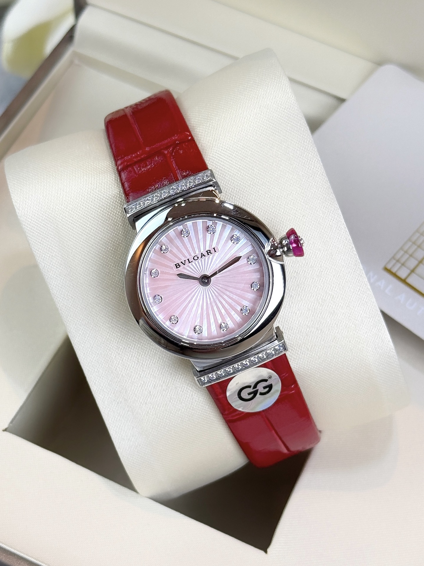 超絶のブルガリ ルチェア クォーツムーブメント優雅時計女性らしい魅力 121819[3]