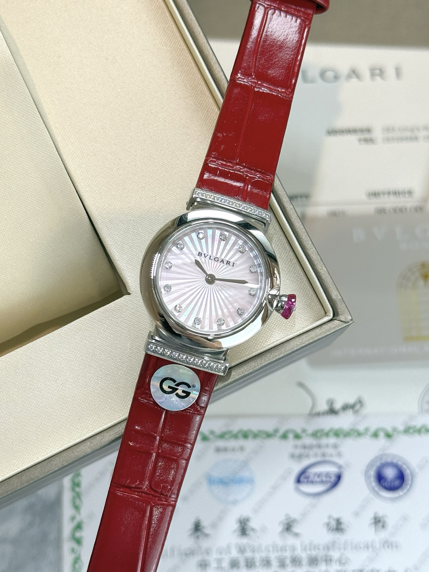 超絶のブルガリ ルチェア クォーツムーブメント優雅時計女性らしい魅力 121819[4]