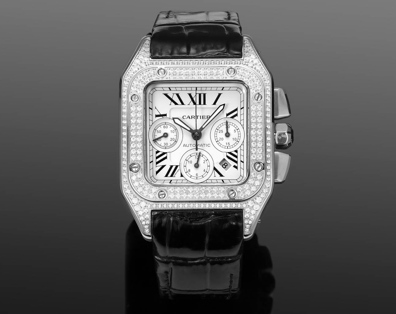 一部貴族に愛用カルティエ サントスコピークロノグラフ 42mm腕時計シリーズ 175747[3]