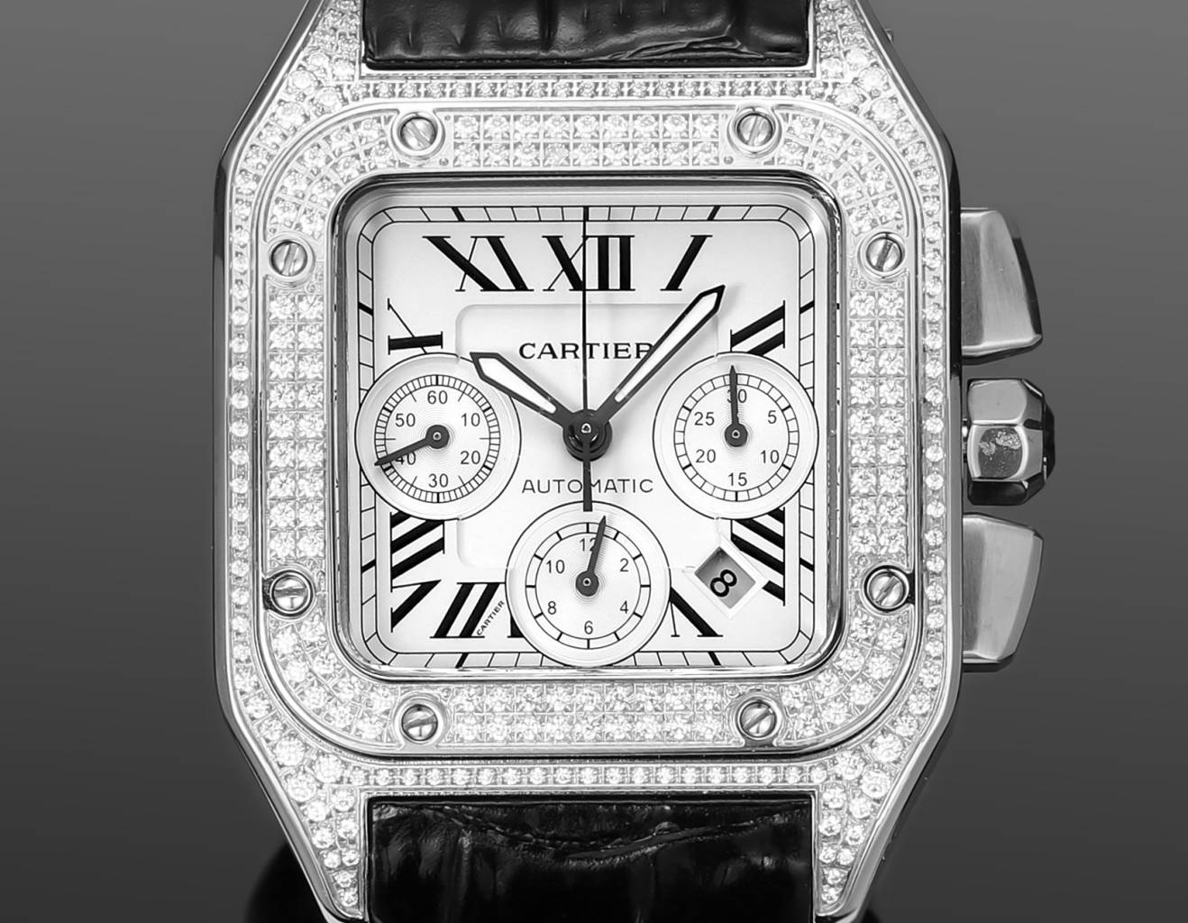 一部貴族に愛用カルティエ サントスコピークロノグラフ 42mm腕時計シリーズ 175747[8]