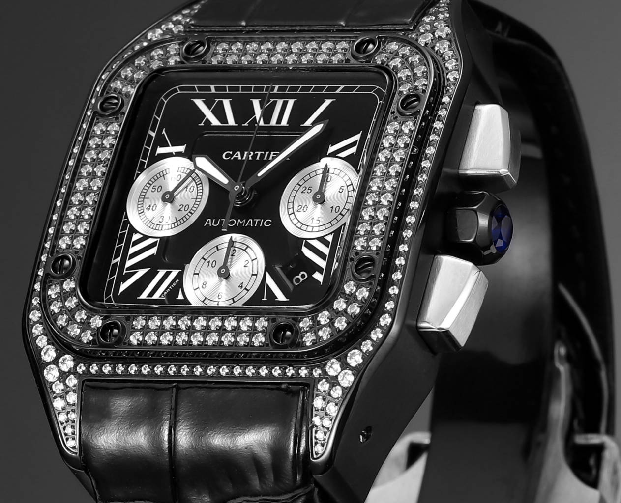 カルティエ サントスクロノグラフ非常に高級な共同コピーの新作腕時計シリーズ 175746[1]