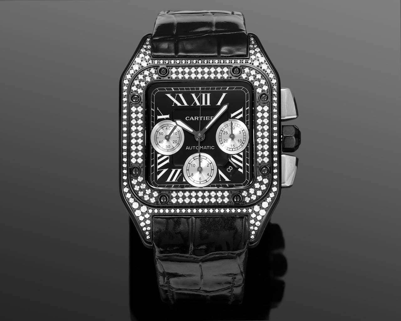 カルティエ サントスクロノグラフ非常に高級な共同コピーの新作腕時計シリーズ 175746[3]