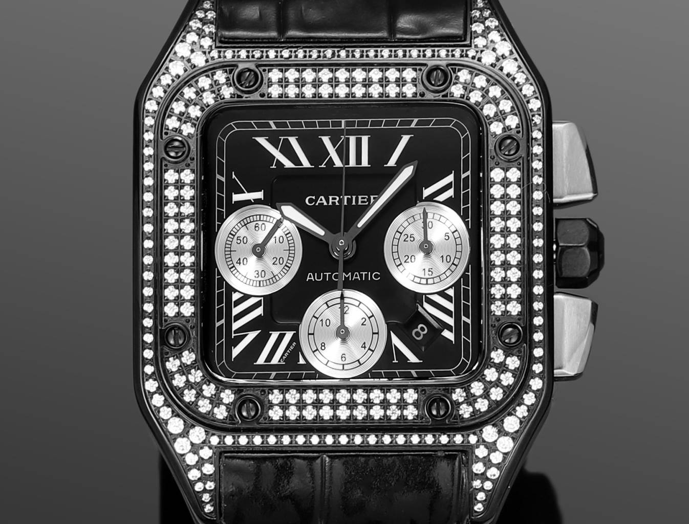 カルティエ サントスクロノグラフ非常に高級な共同コピーの新作腕時計シリーズ 175746[4]