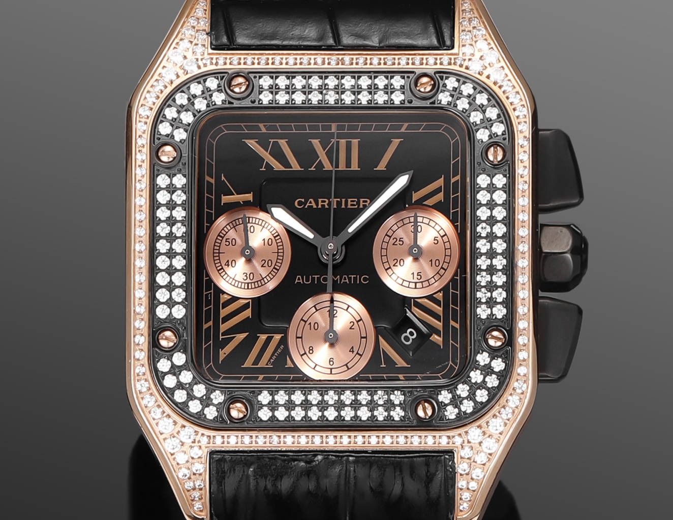 カルティエ サントス最も信頼男性時計クロノグラフシリーズ 7550 ムーブメント 175745[4]