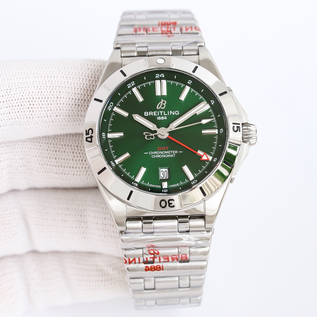 breitlingクロノマットオートマチック GMT 40男性時計 122859品質無料保証[5]