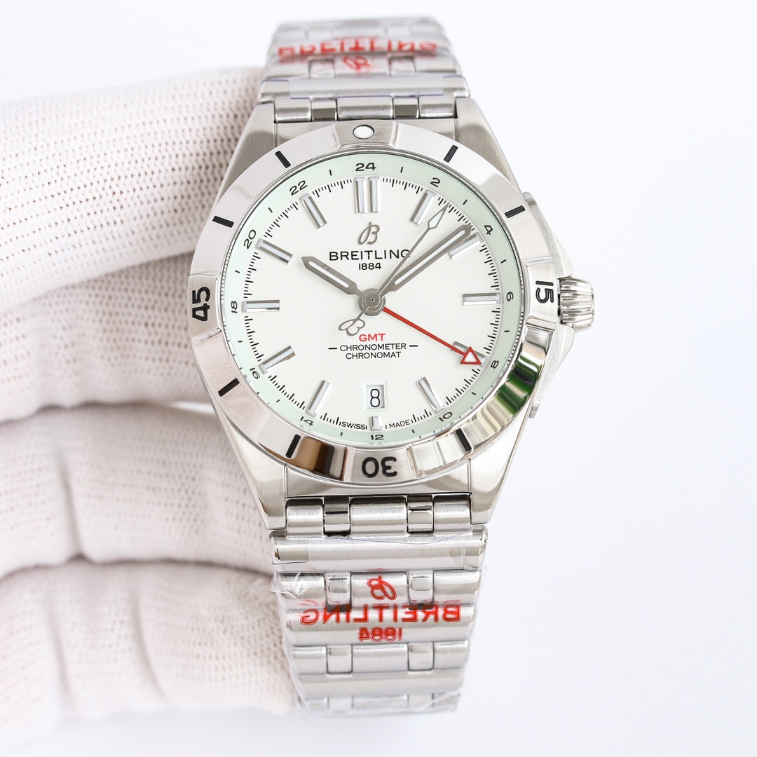 最高峰ブライトリングメンズ 機械式時計 クロノマットオートマチック GMT 40  122857[2]