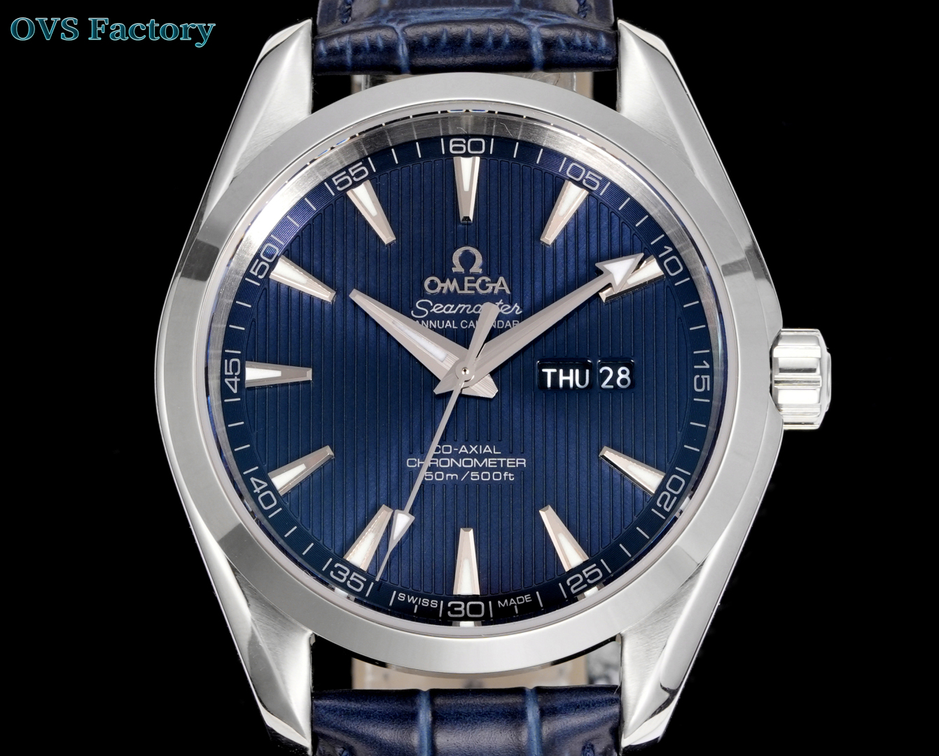 最新と古典的なオメガシーマスター アクアテラ完璧な組み合 150m男性腕時計 172535[2]