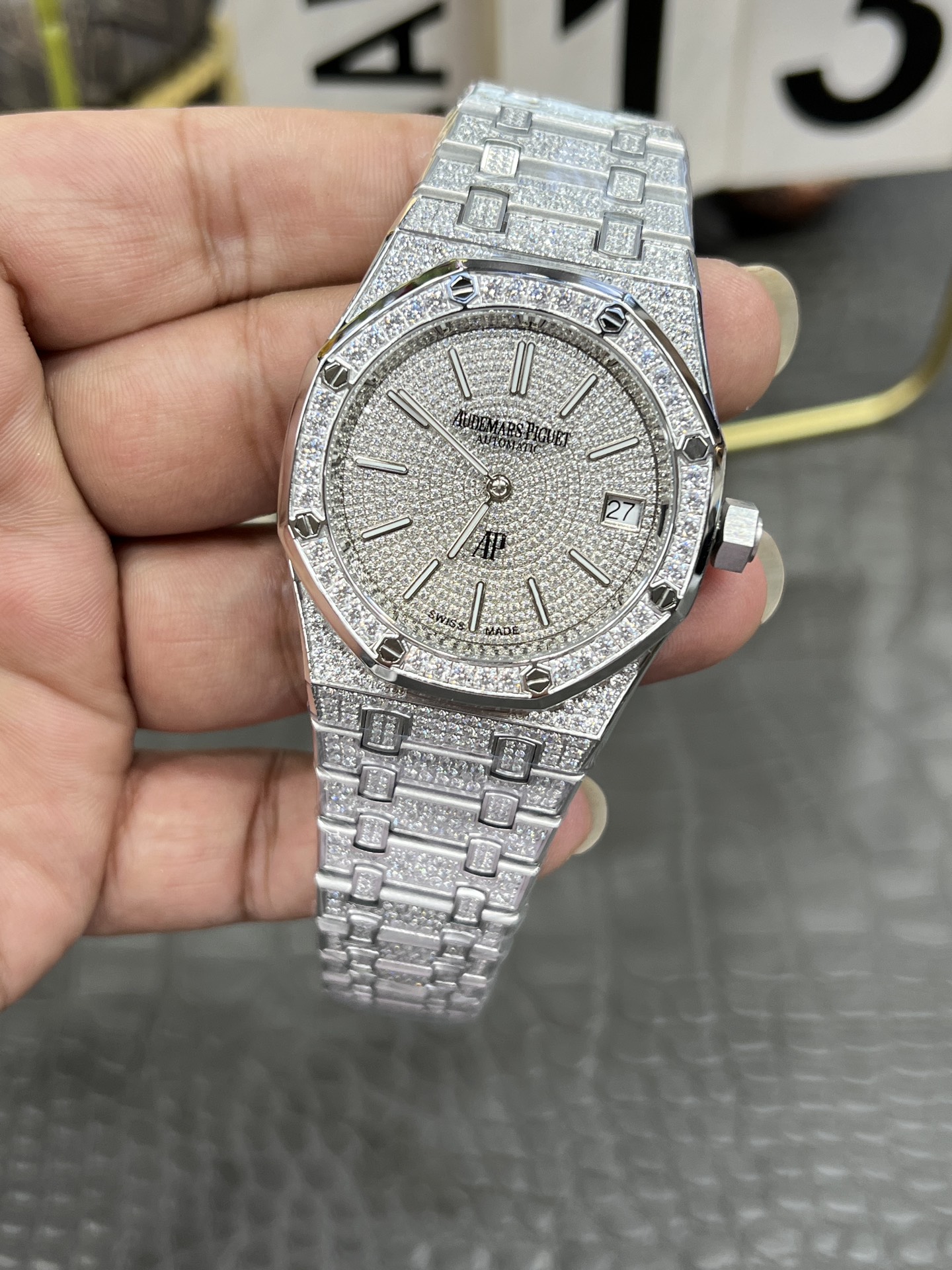 2025新品コピーオーデマピゲロイヤルオークフルダイヤモンドコレクション全自動機械 172276[2]