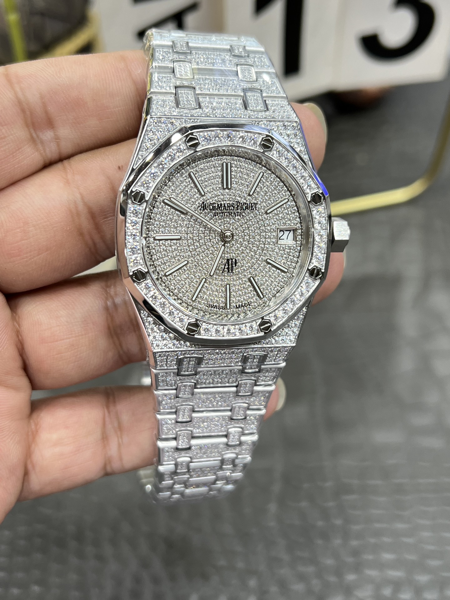 2025新品コピーオーデマピゲロイヤルオークフルダイヤモンドコレクション全自動機械 172276[3]