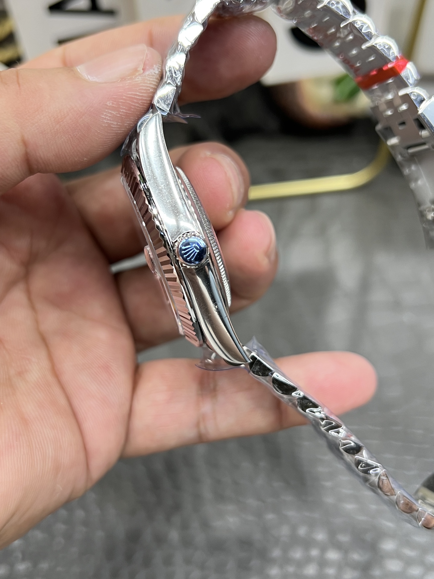 2025最新型出現ロレックスコピーデイトジャスト ブルーダイヤモンド自動巻き 機械式時計 172308[4]