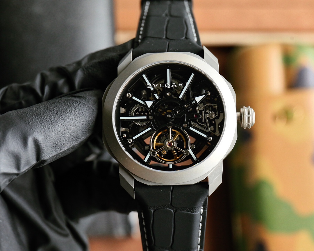 ブルガリオクトコピーローマ スケルトン ツーリング高級全自動機械式時計 123735[7]