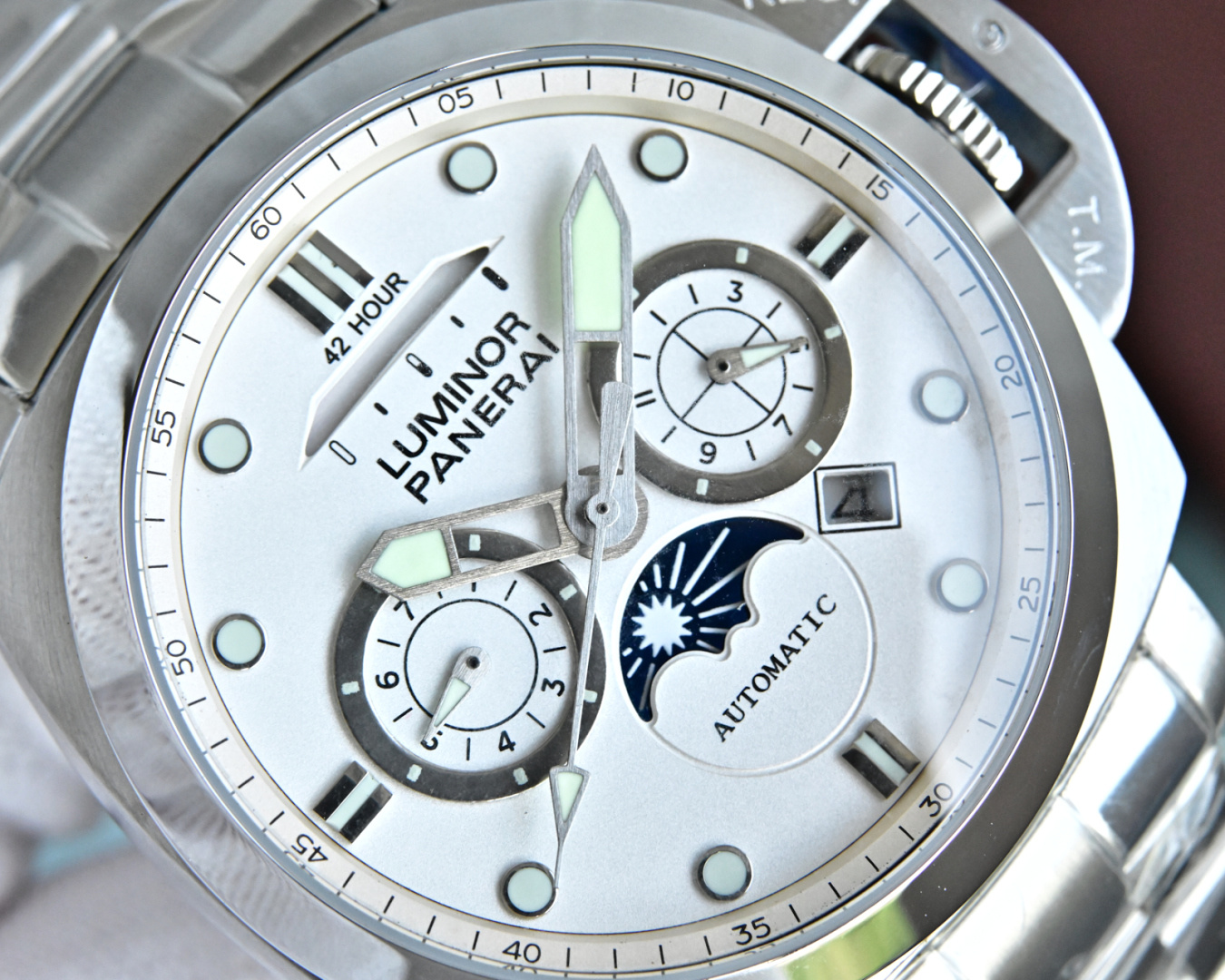 最高級パネライパワーリザーブムーンアンドスターの最も高度時計をアップグレード 124704[4]