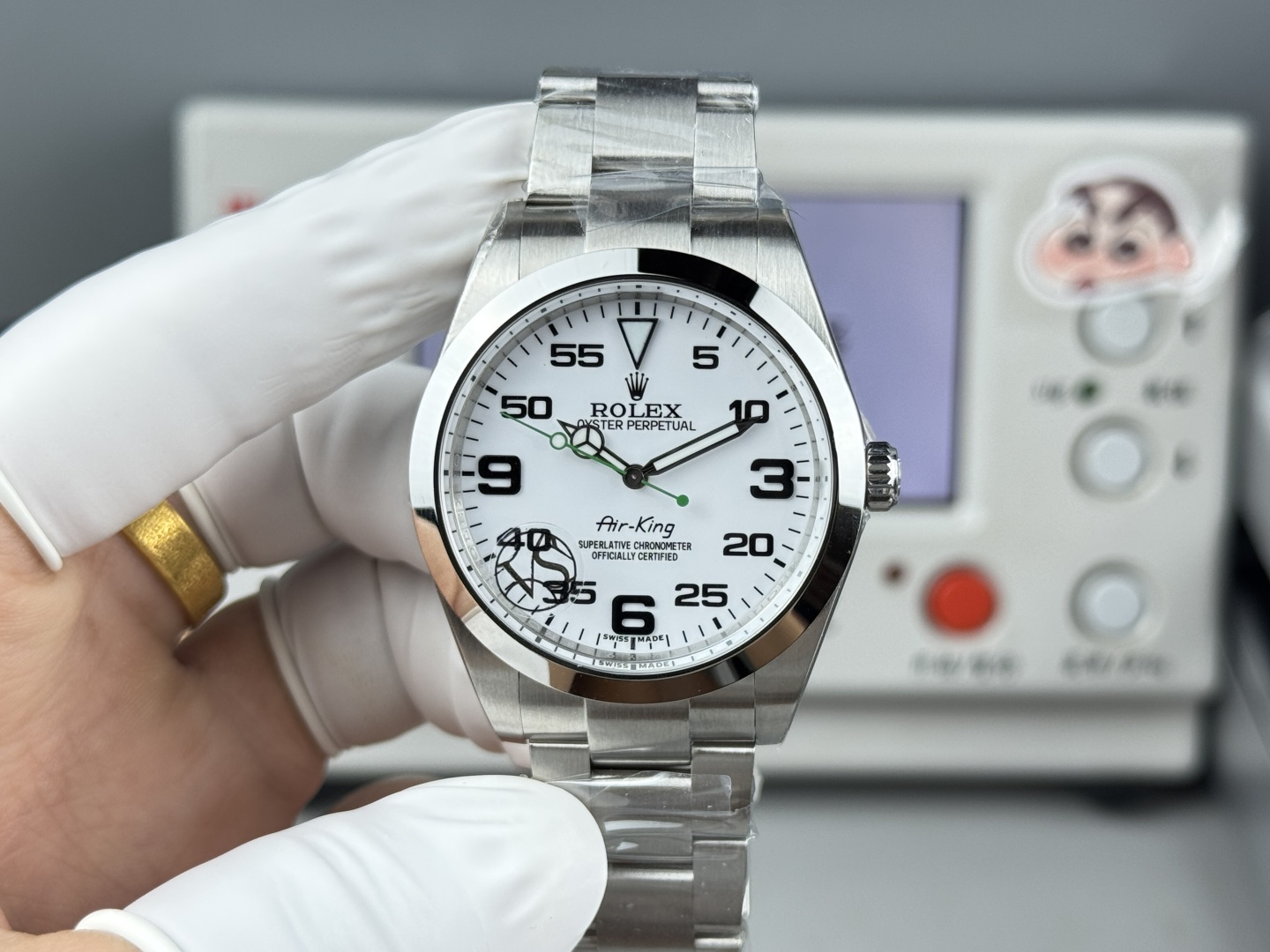 困難な作業人気ブランドのロレックスコピー時計エアキング 40mm精密な形状 125926