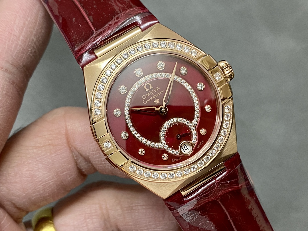 2025オメガコンステレーション コレクション チャイナ レッドダイヤモンド優雅女性時計 168015[1]