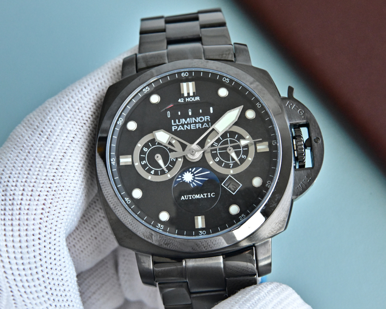 日本全国送料無料パネライパワーリザーブコピーサンムーンスターズハイエンド時計 124702[1]