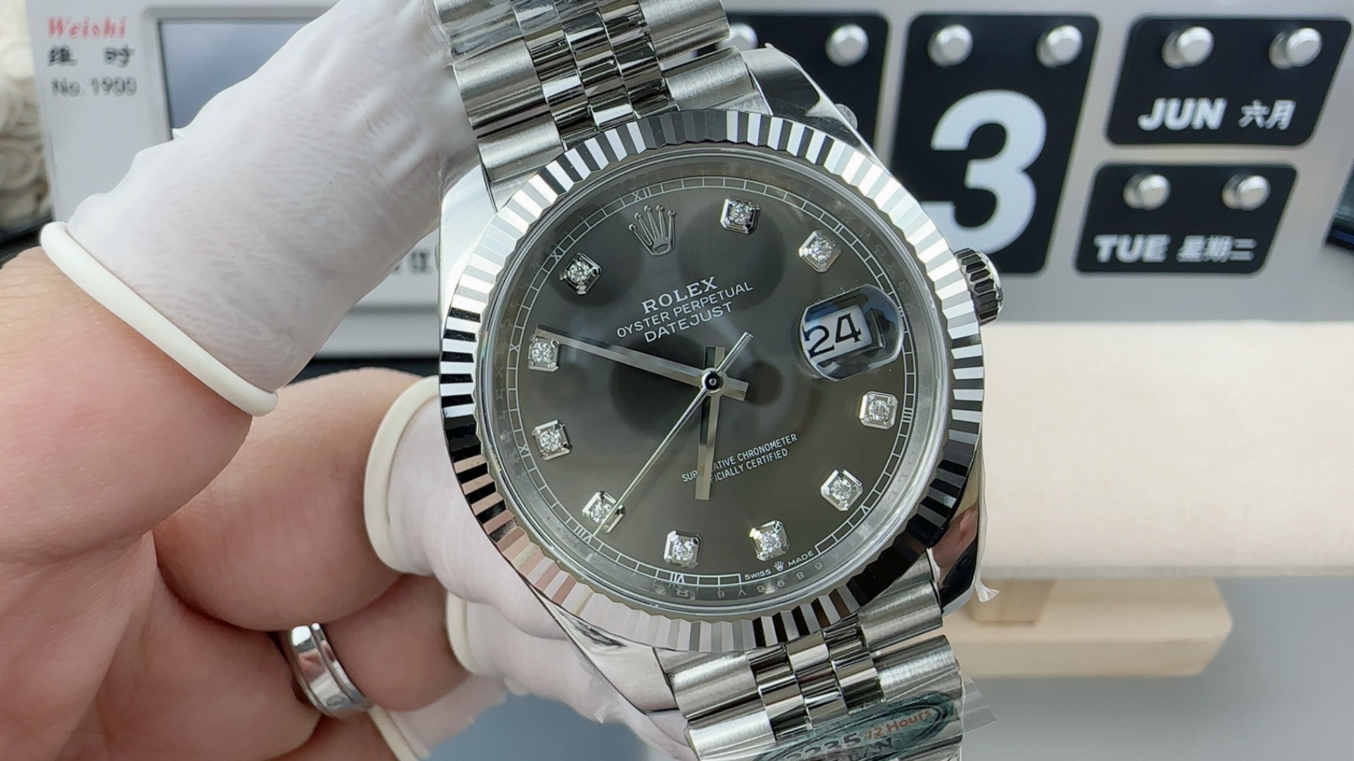 2025最大級ロレックスデイトジャストコピーシリーズ グレーダイヤモンド 173142自動巻き機械式時計 [1]