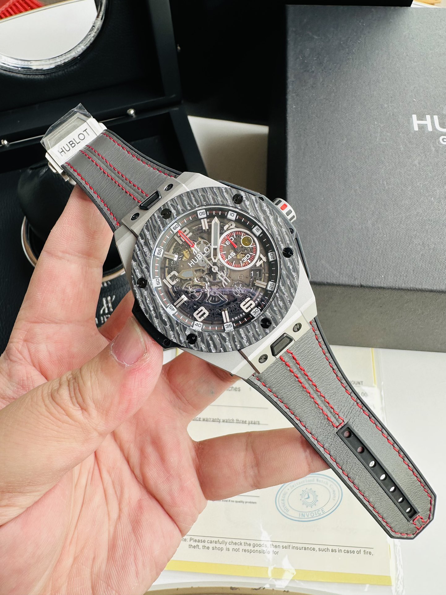 ウブロキングパワーシリーズ 401.OQ.0123.VR カーボンファイバーベゼル時計n級優良店 127249[3]