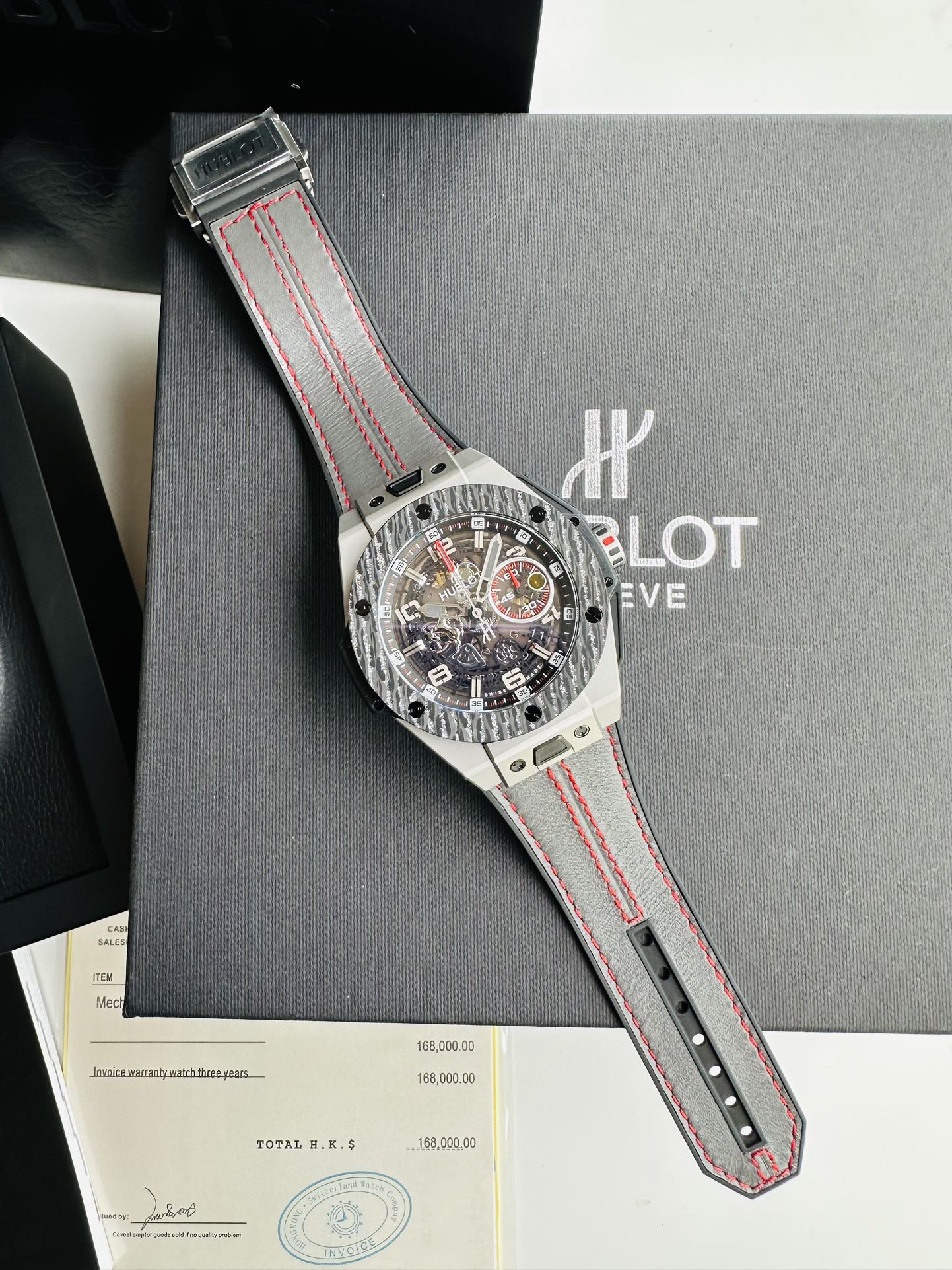 ウブロキングパワーシリーズ 401.OQ.0123.VR カーボンファイバーベゼル時計n級優良店 127249[4]