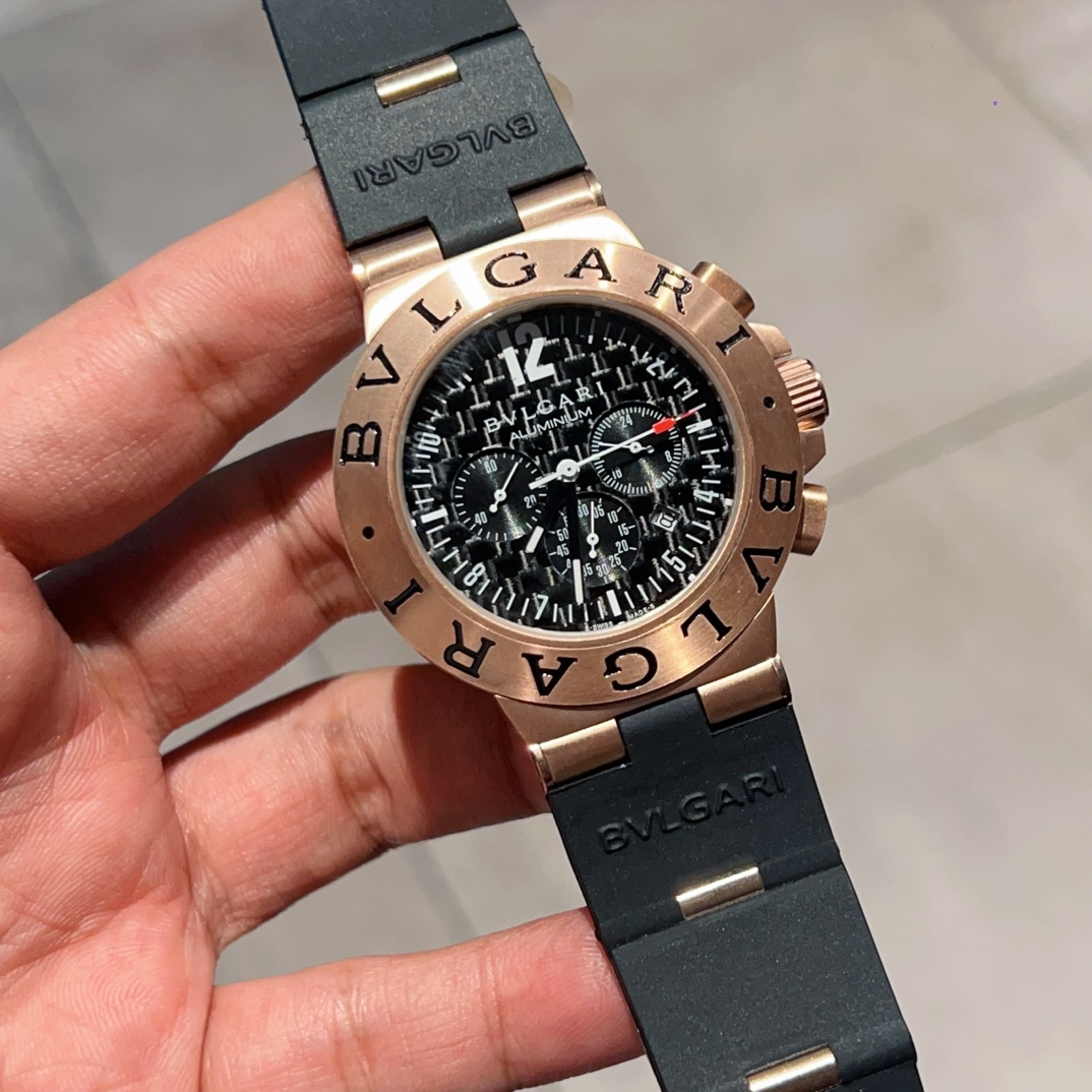 2025人気超絶のブルガリコピー品 アルミニウム クロノグラフ時計 126941[3]