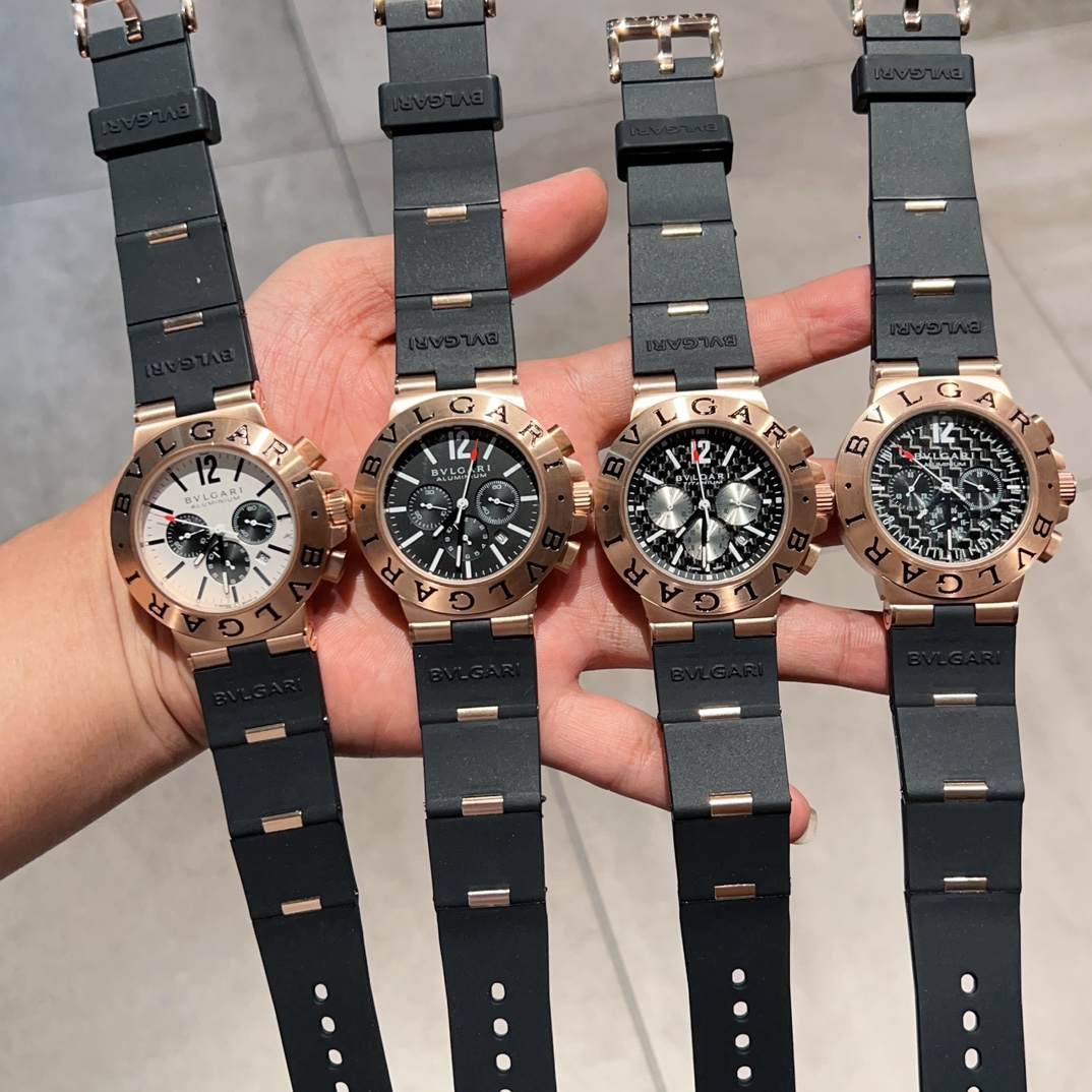 2025人気超絶のブルガリコピー品 アルミニウム クロノグラフ時計 126941[8]