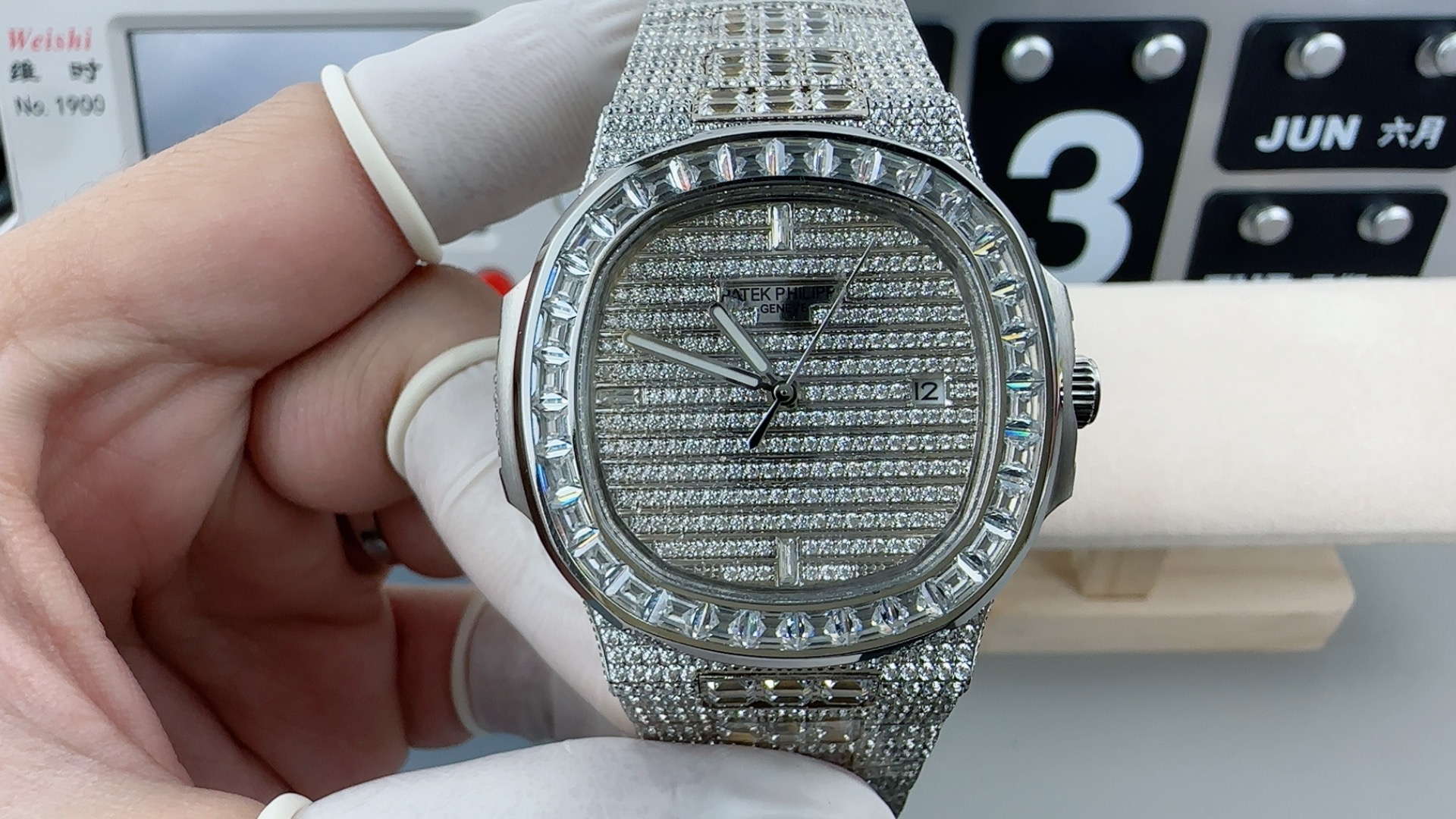 業界最強パテックフィリップノーチラスコピー 5711 ホワイトゴールド ノーチラス複雑で審美的に美しい時計 173154[6]