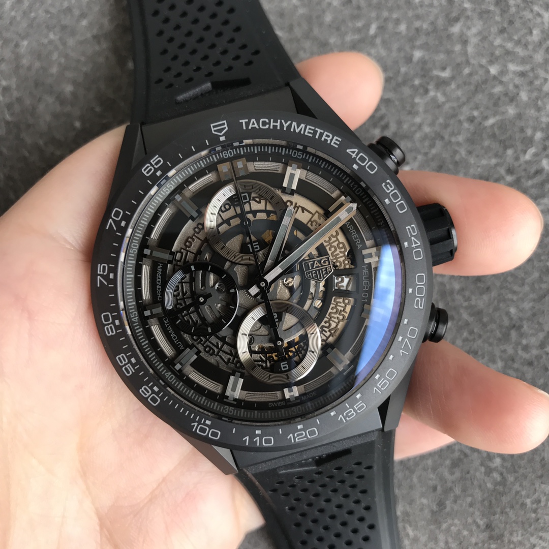 タグ・ホイヤー最後の傑作カレラスーパーコピー独特魅力時計セラミック「ブラックナイト」 127826[5]