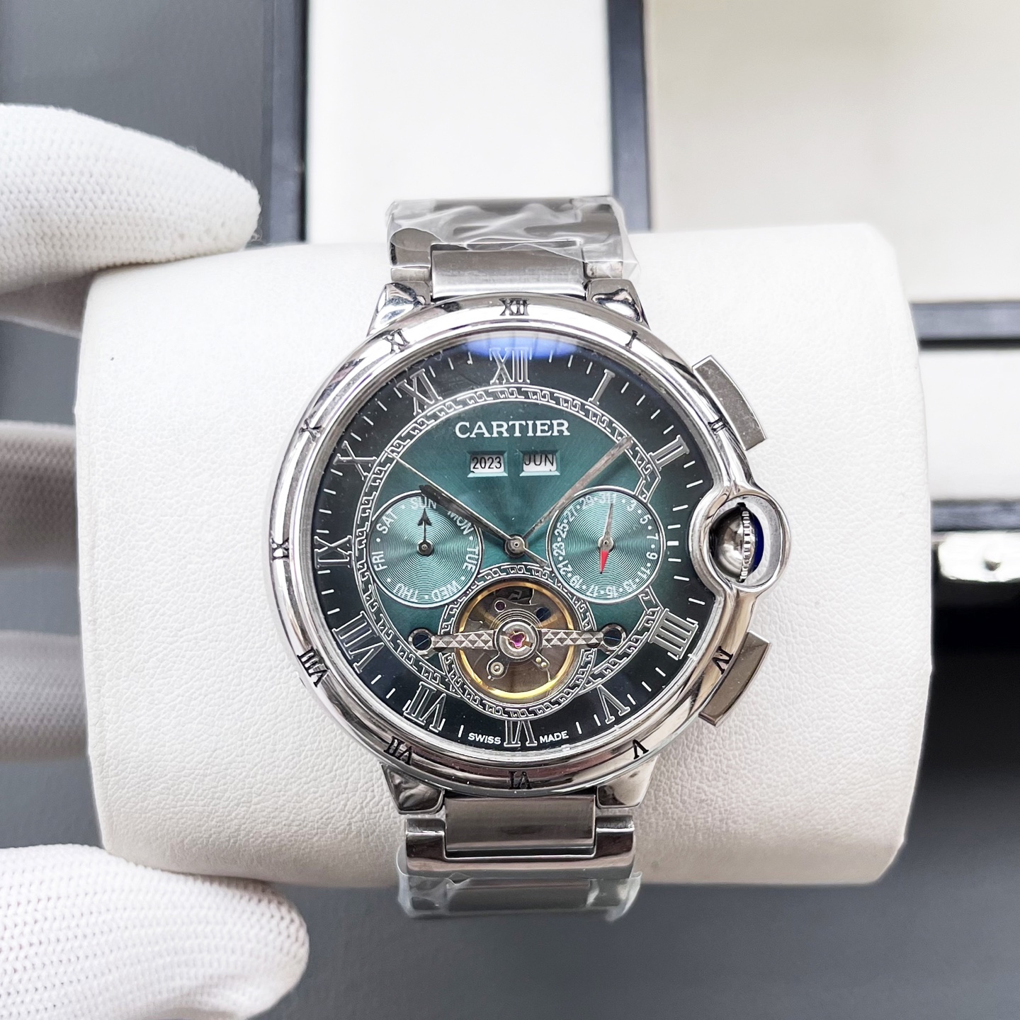 2026絶妙なカルティエ新作バロンブルースーパーコピーメンズ機械式自動巻き時計 128829