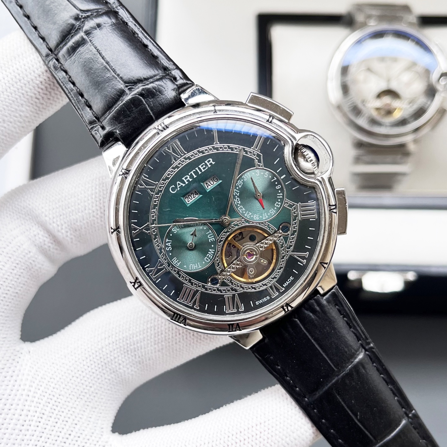 2026絶妙なカルティエ新作バロンブルースーパーコピーメンズ機械式自動巻き時計 128829[4]