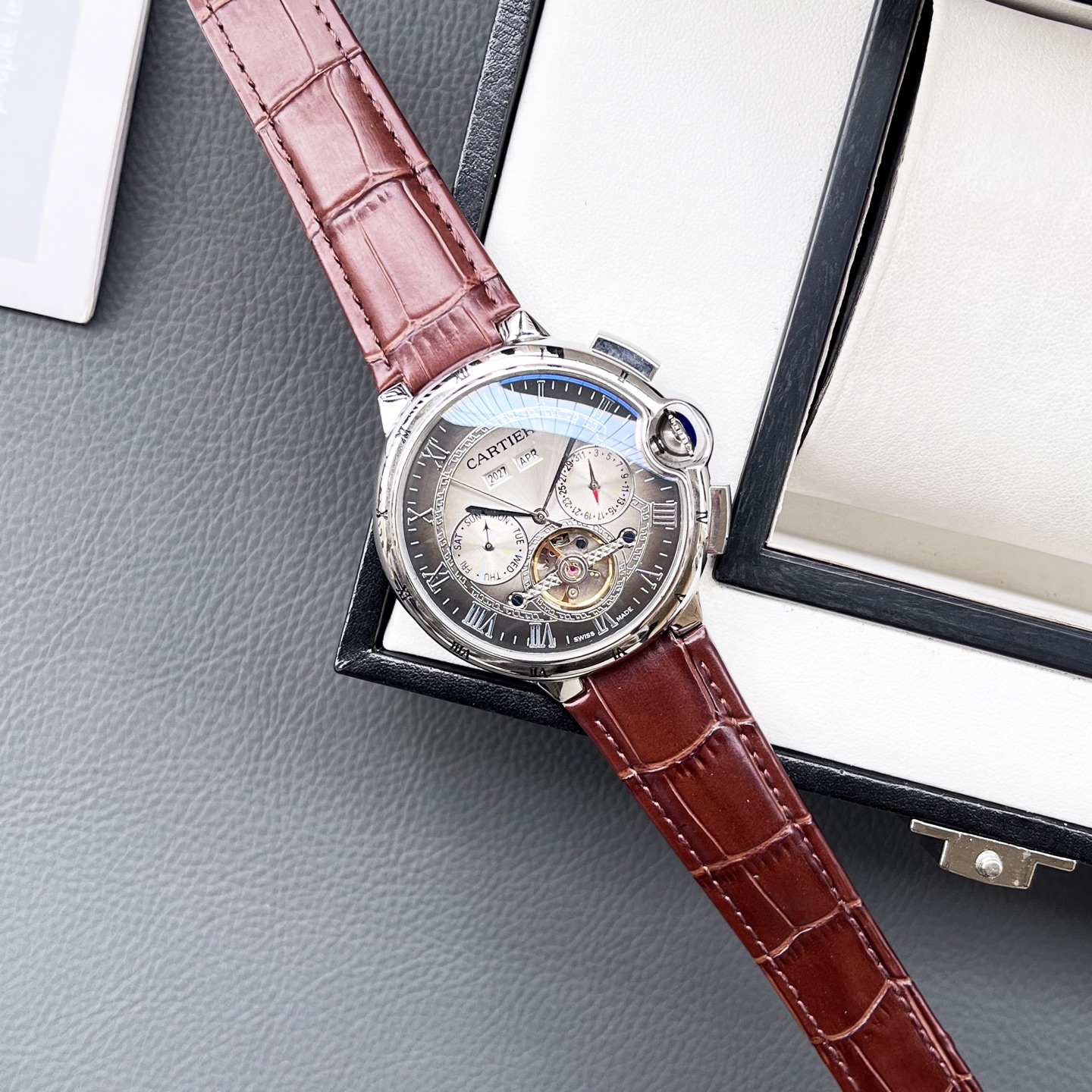 2026絶妙なカルティエ新作バロンブルースーパーコピーメンズ機械式自動巻き時計 128829[7]